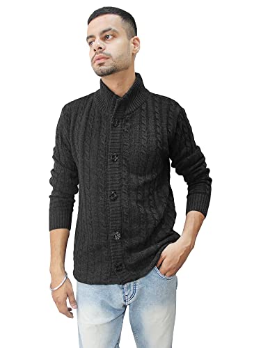Image of Matelco Mens Woollen Buttoned Sweater Full Sleeves for Winters