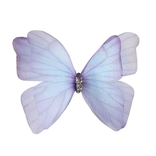 Deeka 10 Pcs Colorful Mesh Butterfly Hair Clips Realistic Fairy Handmade Glitter Barrette Set Hair Accessories For Women Girls Infants #TOP3