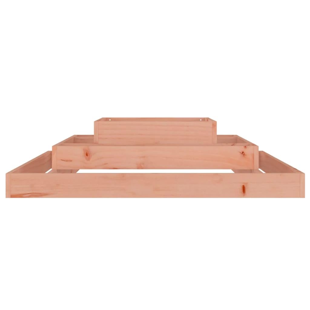 vidaXL Jardinière, Bac à Fleurs à 3 Niveaux, Lit Surélevé, Support de Plantes, Boîte à Fleurs, Décoration de Jardin Patio Terrasse, Marron Bois de Douglas Massif