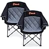 Pack de 2 Sillas de Camping Sobredimensionadas EMERIT, Asiento Extra Ancho Acolchado, Capacidad 500LB miniatura 2