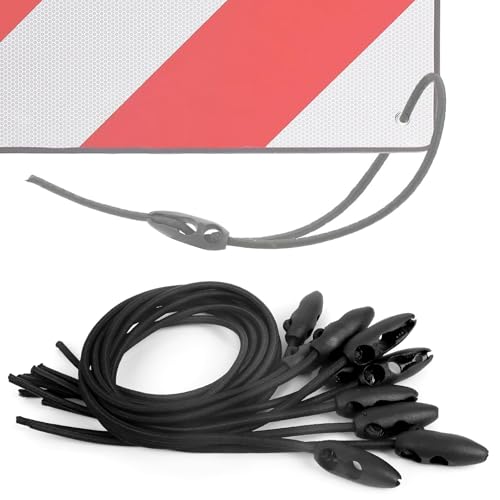 12 Piezas Tensor de Equipaje para señal de Advertencia Italia y España - 50cm Correas tensoras portabicicletas Longitud Ajustable para señal de Advertencia Autocaravana Bicicletas Motos Camping