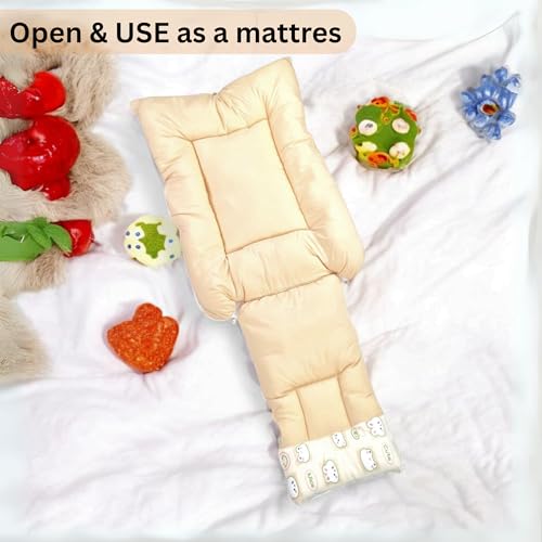 Image of VoiDrop Velvet Baby Carry Bed Infant Lounger Sleeping Bag 3 in 1 for New Born Babies | Baby Portable Travelling Bed for Infants Premium QULAITY with Super Soft Inner(Color Yellow Shade)