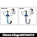 Plungeroo Sink Plunger, Powerful Mini Plunger with Short Handle, Easy-to-Use Unclogging Tool for Bathroom Drains, Shower, Bath, and Sink, Blue, (6.1 x 4.2 x 2.9 Inch)