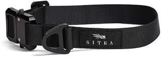 SITKA ドッグカラー – 丈夫なハンティングドッグカラー、航空機グレードのアルミニウムハードウェア、クイックリリースバックル&アクティブドッグ用調節可能フィット、ベーシックブラック、XL