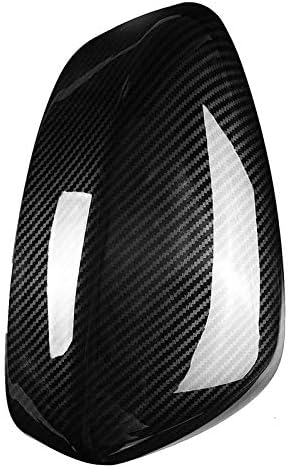 Carbon Fiber Black Rearview Mirror Covers Fit Mazda Cx-5 Cx5 2013 2014 2015 Door Wing Mirror Shell Covers, Sturdy ABS, Easy Install, Sporty Appearance