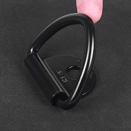 Jchl Cargo Tie-Down Anchors, 4Pcs 2" Black Steel V-Ring Bolt On Trailer Anchor Trailer Cargo Rope Bolt On Surface Mounting Clip Truck Load Anchor Point Lashing Ring For Trailers Trucks Warehouses #TOP3