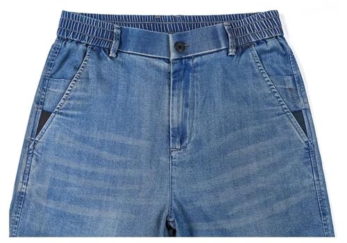 Mens Jeans Summer Business Classic Lyocell Straight Stretch Denim Pants Comfortable Loose Trousers4