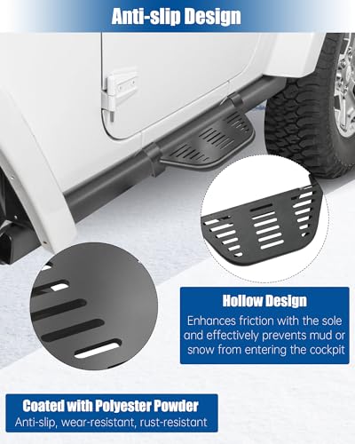Estribos laterales Rock Rails para Jeep Wrangler 2018-2026 miniatura 4