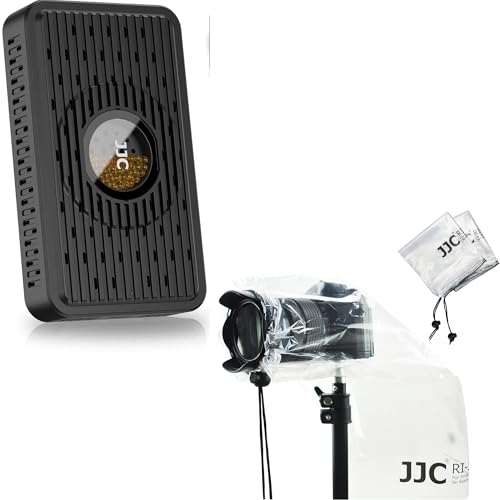 Desiccant Dehumidifier + Camera Lens Rain Cover: Reusable Portable Moisture Humidity Absorber Color Indicating Silica Gel Beads for Gun Safe with Camera Lens Rain Cover Raincoat Clear Sleeve Protector