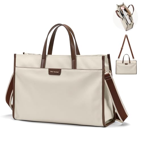 GOLF QUALITY Bolsa de mulher grande mala universidade mulher mala portátil computador mulher 15,6 polegadas mala Shopper mala tote para escritório trabalho mala tiracolo viagens férias, Damasco