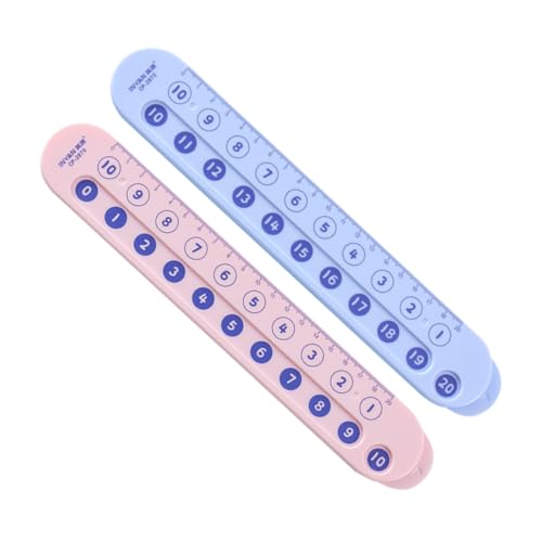 HOODANCOS 2個 ザ 定規 算数 指導 定規 両面 数字 定規 数学 練習 ツール 教室