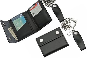 SZCO Supplies Medium Bi-Fold Biker Wallet, 4.25x3.75-Inch