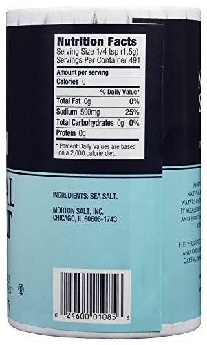 Morton Salt Natural Sea Salt - 26 oz - 2 Pack - Thumbnail 2