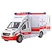 Jeorywoet Ambulance Toy for Kids 3+, Plastic Toy Ambulance with Flashing Lights and Siren Sounds, Realistic Toy Vehicle with Friction Powered Wheels Ambulance Toy