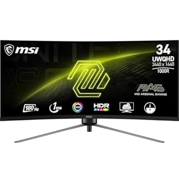 MSI MAG 345CQR Curved Gaming Monitor UWQHD 34 Inch, 1500R