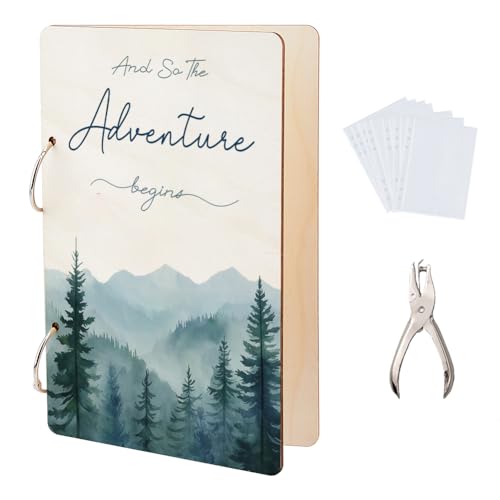 Livre d'or et organiseur de cartes de vœux en bois cadeau de mariage idéal