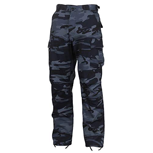 Rothco Camo BDU Pants, Midnight Blue Camo, Large