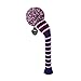 Scott Edward 1PCS Golf Hybrid Head Cover Knit Pom Pom Club Cover, with Rotating Number Tags