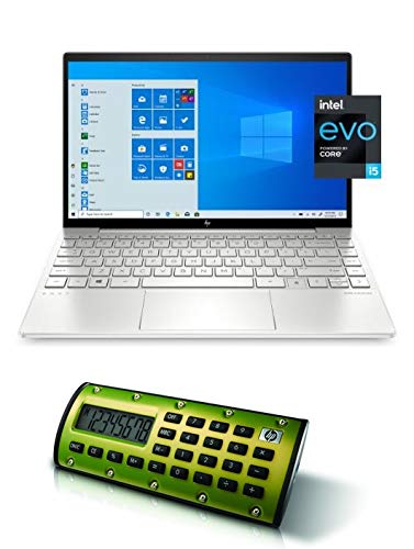 2021 Latest HP Envy 13 Laptop 13.3" FHD 400Nits Display 11th Gen Core I5-1135G7 Upto 4.2GHz 8GB 256GB NVMe SSD Intel Iris Xe Graphics Fingerprint Backlit Eng Keyboard WIN10 Silver With HP Calculator