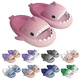 Vertvie Unisex Hai Hausschuhe, Shark Slippers Slides Herren Lustige Shark Badeschuhe Sommer Damen Badelatchen Schlappy Schlappen Shark Cloud Slides Rutschfest Badeschlappen Strand Open Toe Sandalen