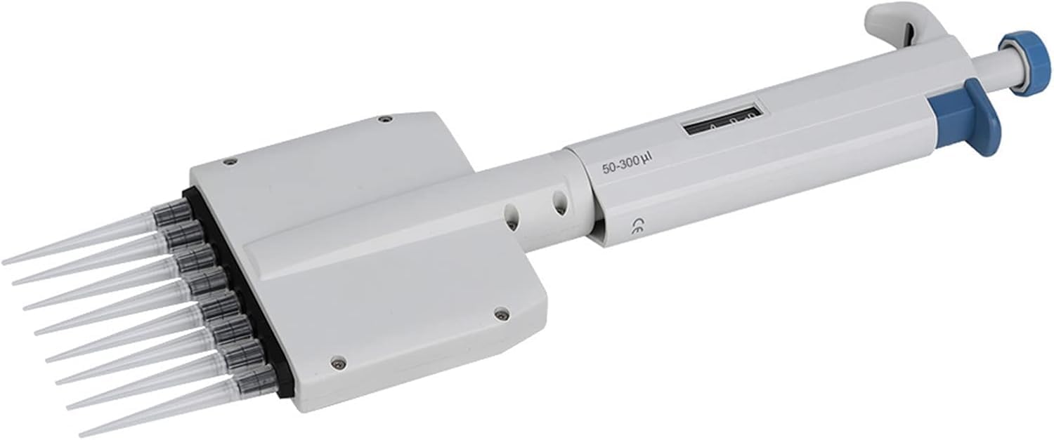 Pipetta micro-trasferimento multicanale a 8 canali regolabile manualmente 50-300μl