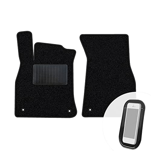 moto-MOLTICO Vorne Fußmatten Auto Velours Autoteppiche Schwarz Automatten Set 2-teilig passend für...