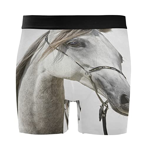 Bóxer para hombre elástico Vnurnrn, pack de 2 calzoncillos de caballo ultrasuaves