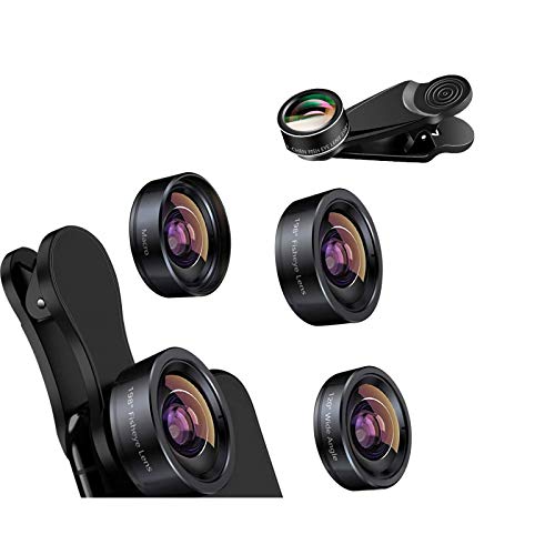 Phone Camera Lens, Lens Zoom Lens+Fisheye Lens+Super Wide Angle Lens&Macro Lens+CPL, Lens + CPL +Kaleidoscope Lens +Starburst for Samsung Android Smartphone (one Size)