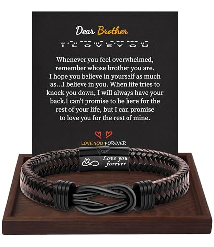 Inspirational Gifts for Men Morse Code Bracelets Mens Bracelets Graduation Gifts for Him Fathers Day Adjustable Leather Bracelet Motivational Birthday Annivesary Jewelry Stocking Stuffers for Men