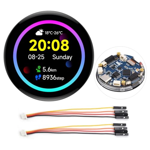 ESP32-S3 AMOLED 1.43" Waveshare écran rond tactile 466x466 QSPI de développement