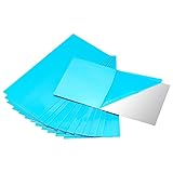 El paquete incluye: 12 hojas de aluminio, aproximadamente 10,1 cm de ancho, 19,9 cm de largo, 0,05 cm de grosor. Ideal para constructores de arañazos, modeladores, manualidades, tiendas de máquinas y aplicaciones arquitectónicas.