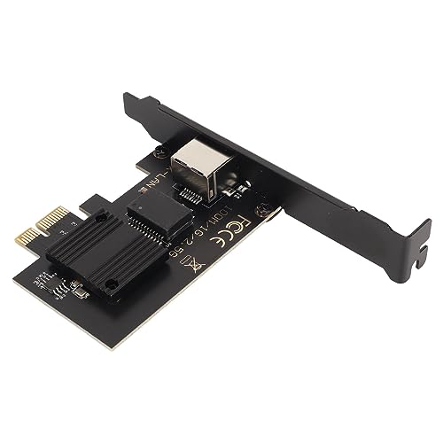 POCREATION 2.5G PCIe Network Card I226 V Chip 10/100/1000/2500Mbps RJ45 LAN Adapter con Disipador de Calor de Aleación de Aluminio para PC de Escritorio Gaming Server miniatura 4