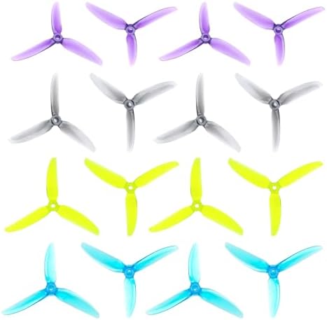 16pcs Fpv Drone Props Propeller: HQProp V2S 5x4.3x3 Tri-Blade 5 Inch Props for 4S 6S FPV Freestyle Racing,8xCW 8xCCW
