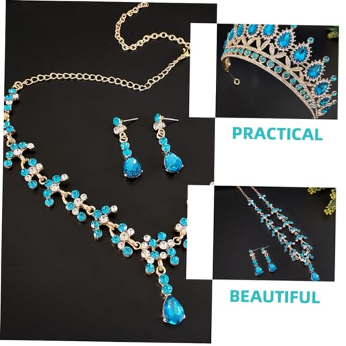 Collar de gemas y pendientes Toyvian juego de joyas vintage para obsequios 2