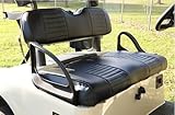 Huskey Parts Company Black Front Seat Cover for Club Car DS 2000.5+ Golf Cart Custom Fit 1/2' Padding