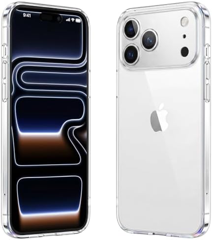 caslord Transparent Hülle Kompatibel mit iPhone 17 Pro | Ultradünn | Weiche TPU Stoßfest Schutzhülle | Durchsichtige Kratzfest Handyhülle