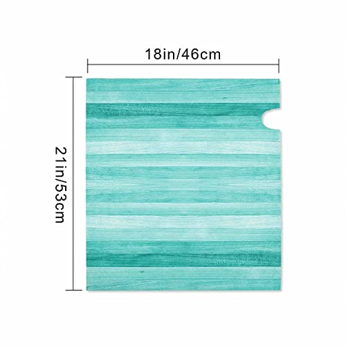 Numland Mailbox Wrap Teal Wood With Magnetic Strips Mailbox Cover Garden Yard Home Decor For Outdoor Standard Size 21×18 Inch Board With Horizontal Irregular Stripes Lines Turquoise,Letterbox Cover #TOP1