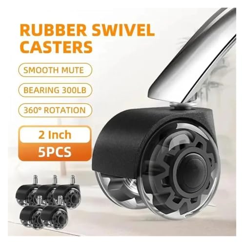 Rouleaux de fauteuil de bureau pour protéger le parquet et éliminer le bruit 5pcs