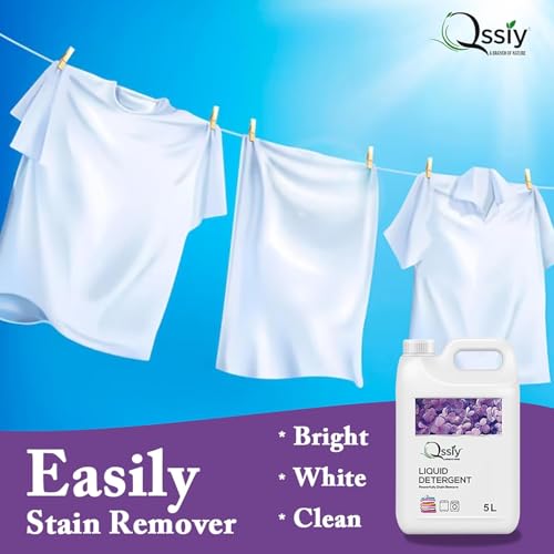 Image of Qssiy Liquid Laundry Detergent, Lavender, Concentrated Stain Remover for Hand and Machine Wash