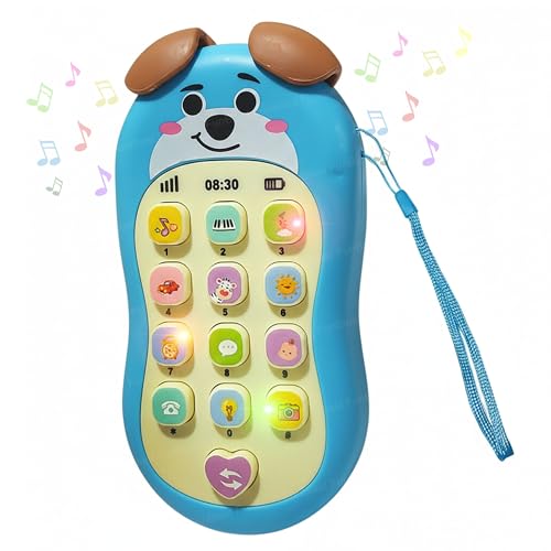 Image of FunBlast Cartoon Musical Mobile Phone for Kids, Mobile with Light & Sound Toys for Babies | Educational Toys for Kids 3+ Years /Boys /Girls-1 Unit (PuppyBlue)