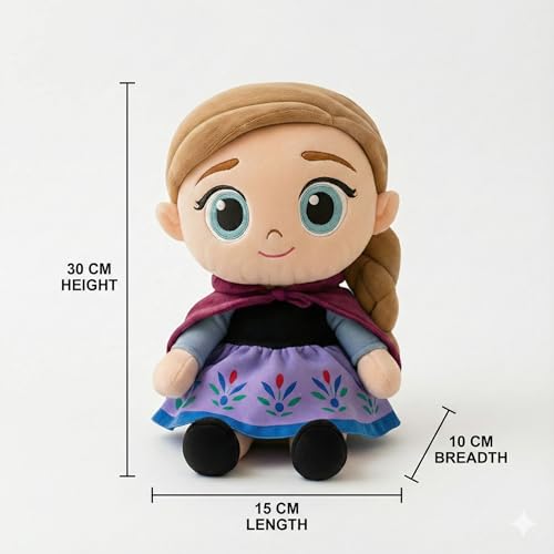 Image of Cute Plush Toy for Kids | | Soft Toys | Birthday Gift for Girls /Wife, Boyfriend /Husband, Soft Toys for Girls, Baby Toy (Random Color) Pack of 1 (Princess Girl Plush Doll Soft Toy (Rando))