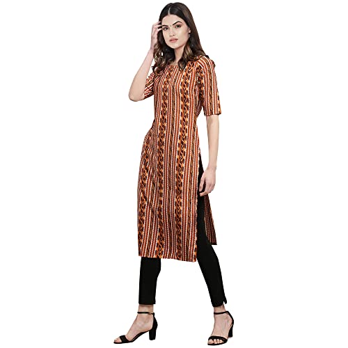 Image of Pinkmint Women's Crepe Digital Print Straight Kurta