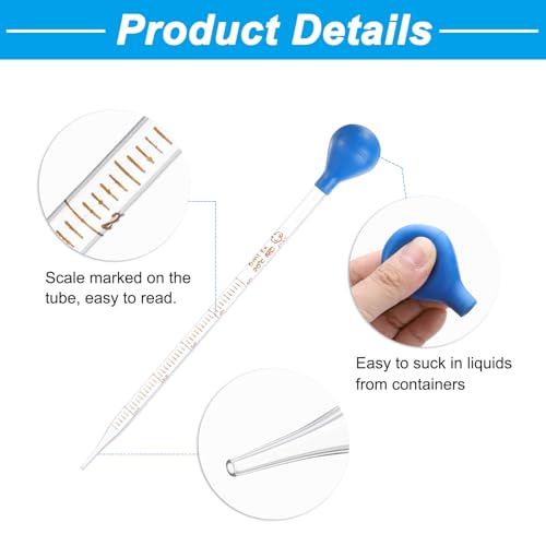 Pipettes compte-gouttes pour transférer les huiles essentielles en verre 5ml