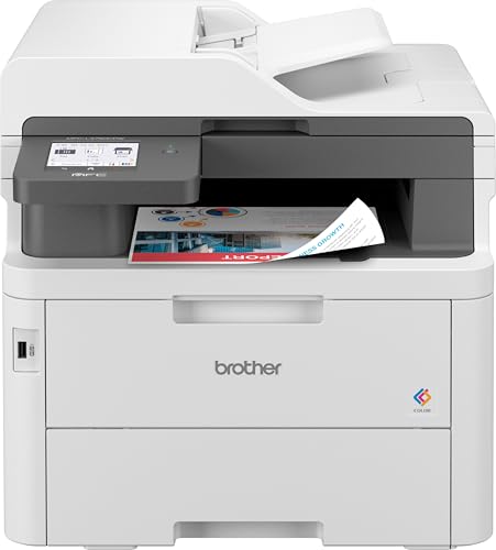 Image of Brother MFC-L3760CDW (New Launch) Auto Duplex Color Laser Printer, 3.5 inch Touch Screen Display, (Print Scan Copy Fax), 512 MB Memory, ADF, WiFi Dual Band WiFi Direct LAN USB, 26 PPM, Free Installation
