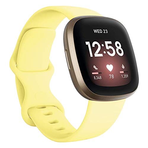 FunBand Correa Compatible con Fitbit Versa 4 / Fitbit Versa 3 / Fitbit Sense, Silicone Sport Classic Correas Blandas de Recambio Compatibles con Fitbit Versa 4 / Fitbit Versa 3 / Fitbit Sense