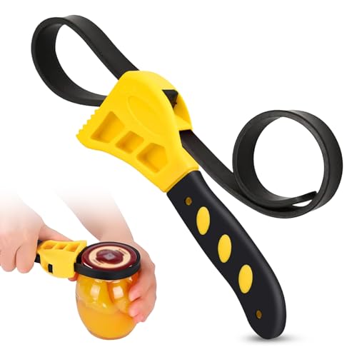 JUSJUBR Rubber Strap Wrench 600mm Strap Pipe Adjustable Multi-Purpose Rubber Wrench Strap for Jar Opener Pipes Plumbing Oil Filter Shower Head Water Filter Mechanics Plumbers DIY