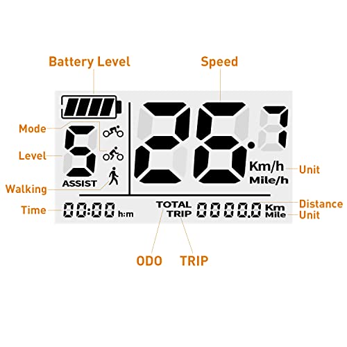 Zeekpowa eBike Display C961 voor BAFANG BBS01B BBS02B BBSHD Motor Elektrische Fiets Ebike Computer met PAS UART Protocol - Afbeelding 5