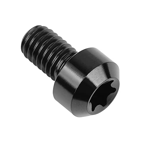 Image of Titanium Torx Square Head M6 x 10 15 20 25 30 35 40 45 50 60 65 70 80mm Screw Pack of 5 (Black, M6x10mm)