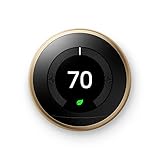 Google Nest Learning Thermostat - Programmable Smart Thermostat for Home - 3rd Generation Nest Thermostat - Works with Alexa - [Brass]