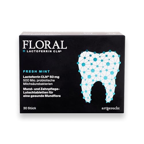 Artgerecht FLORAL – Innovative Mundpflege mit Lactoferrin CLN® & AB-Dentalac® | Fördert eine gesunde Mundflora & schützt vor Karies, Zahnfleischproblemen & Mundgeruch | Natürlicher Minz-Geschmack